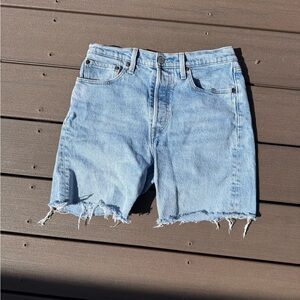 Levi’s 501S Light Wash Cut-Off Denim Shorts W28 Big E Button Fly